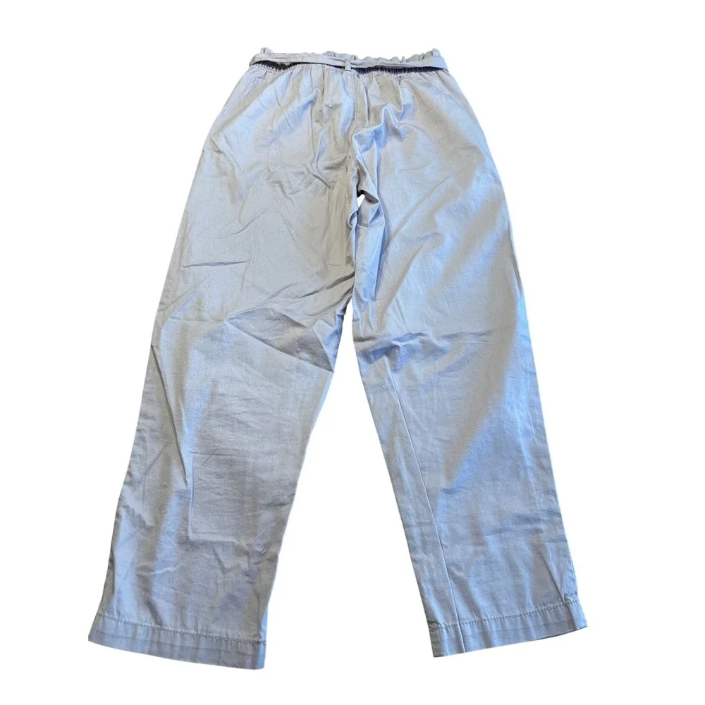 Gap‎ Kids Girls Purple Paperbag Waist Tie Belt Cotton Pants XXL 14-16